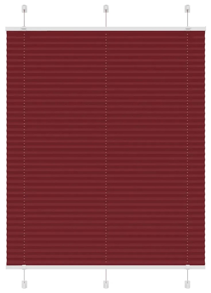 Tenda Plissettata Rosso Bordeaux 110x100 Cm Larghezza Tessuto /