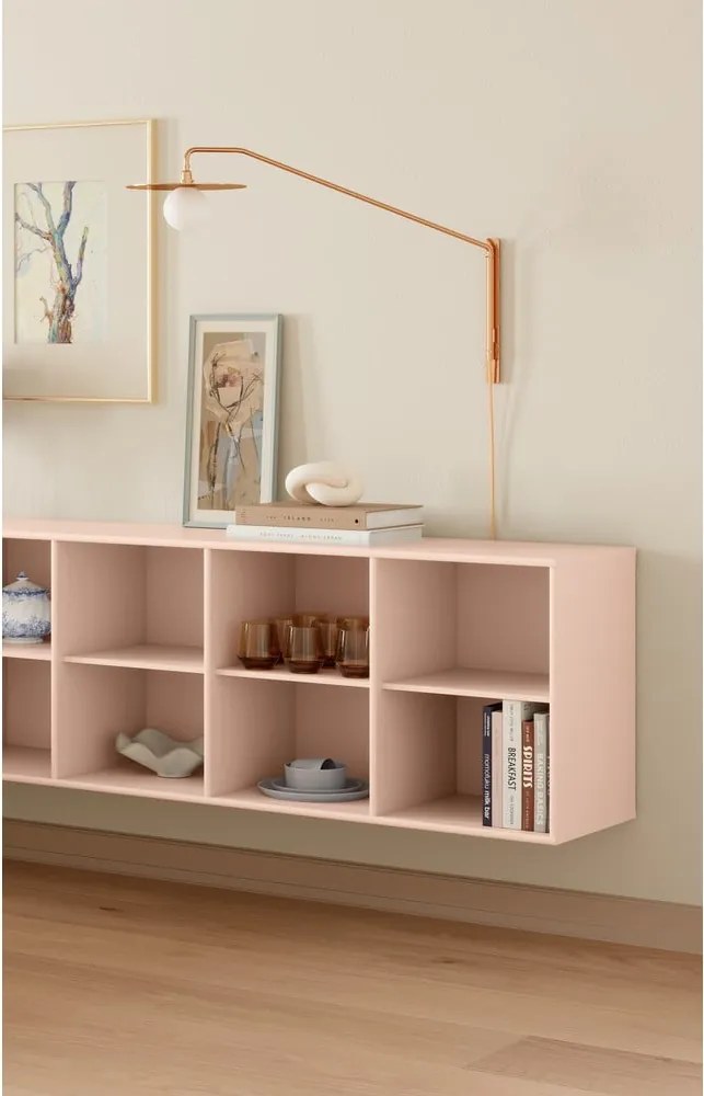 Libreria rosa chiaro da appendere 176x61x42 cm Mistral – Hammel Furniture
