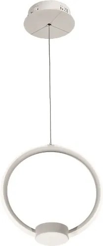 Lampada a sospensione Led OMEGA in metallo verniciato Bianco D32 cm