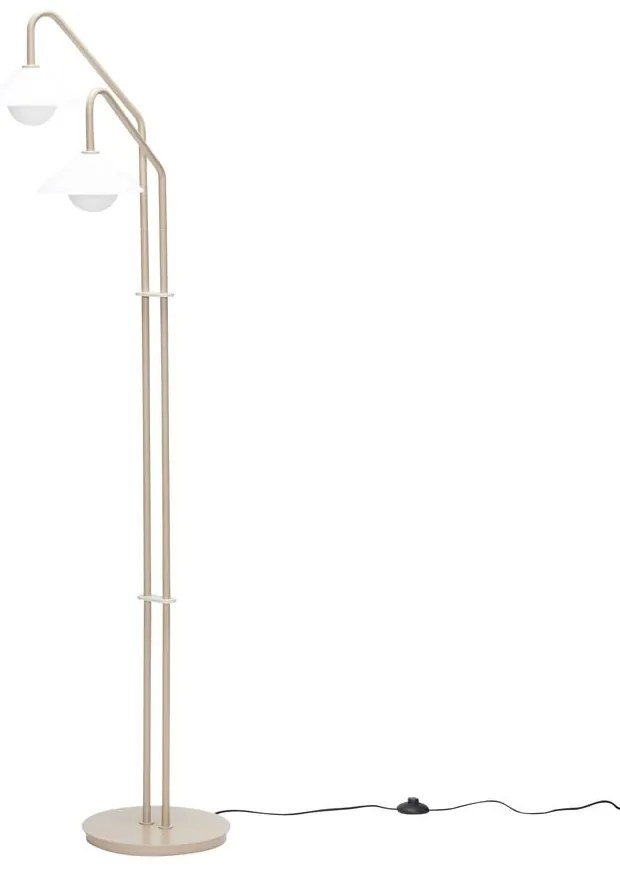 Lampada da terra beige con paralume in vetro (altezza 165 cm) Come - Hübsch
