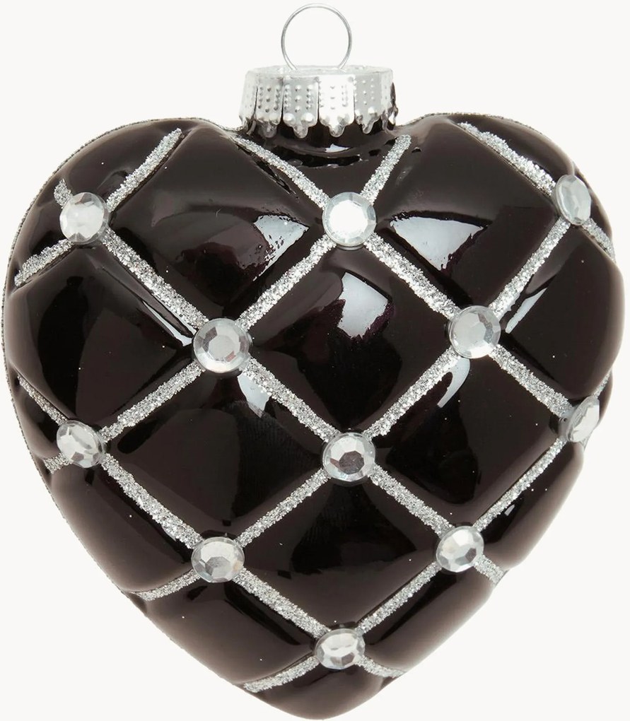 Addobbo per albero di Natale dipinto a mano Heart