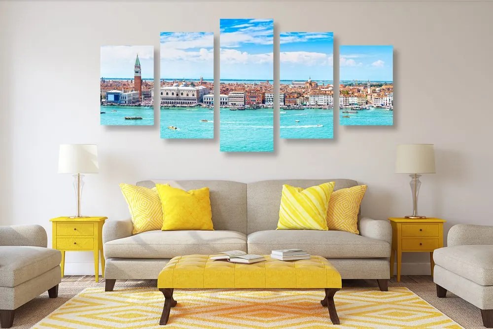 Quadri 5 pezzi – Vista su Venezia