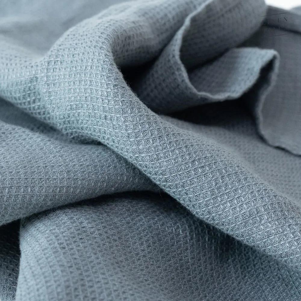 Asciugamano di lino blu 65x45 cm Blue Fog - Linen Tales