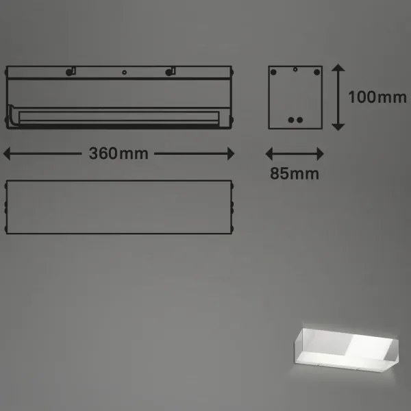 Briloner 2204-018 - Applique a LED da esterno LED/8W/230V IP44 cromo