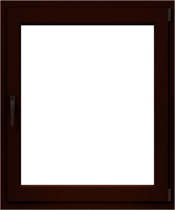Finestra in PVC effetto legno noce L 80 x H 120 cm, 1 anta apertura a destra