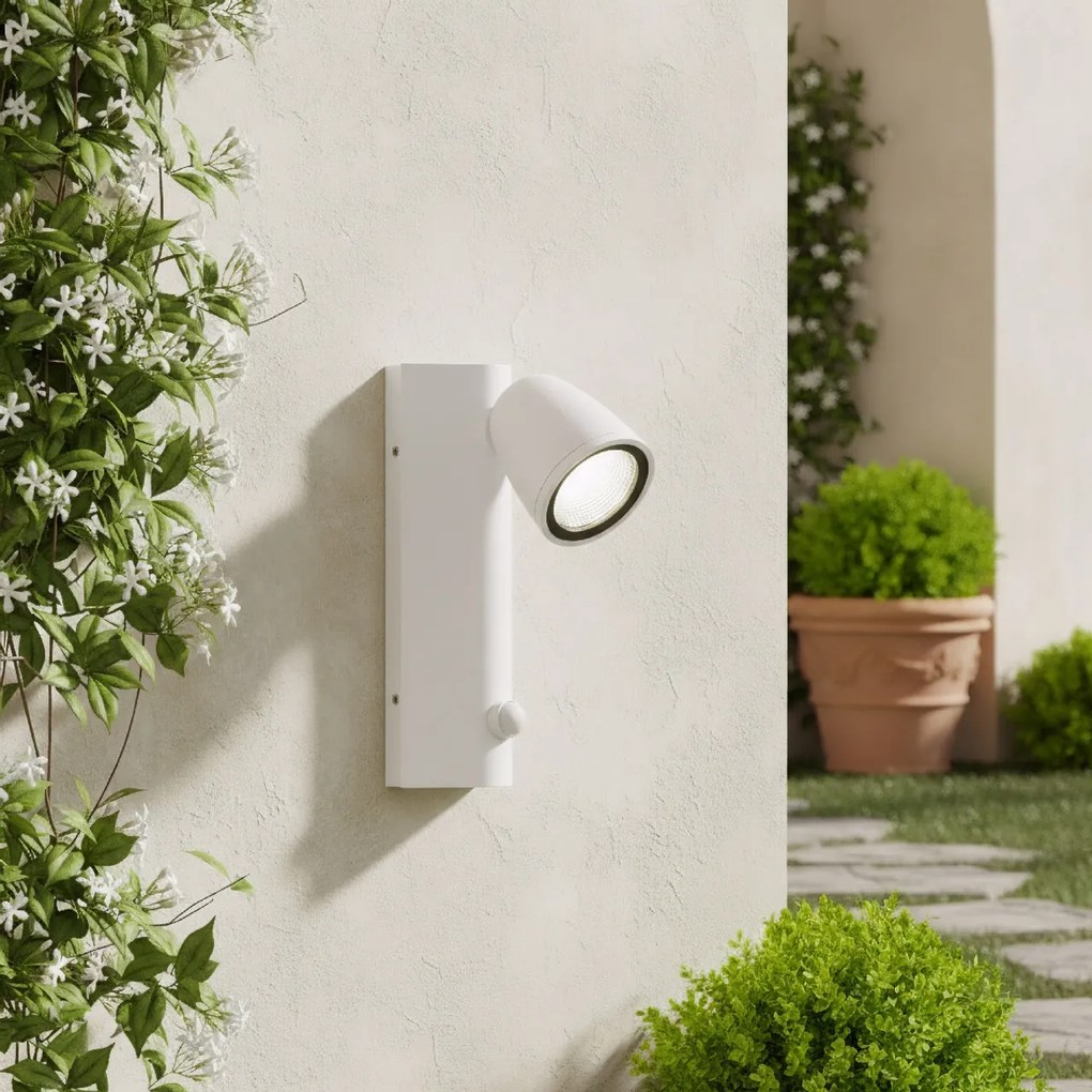 Applique da Esterno GU10 IP65 con Sensore Movimento AXIS - Bianca