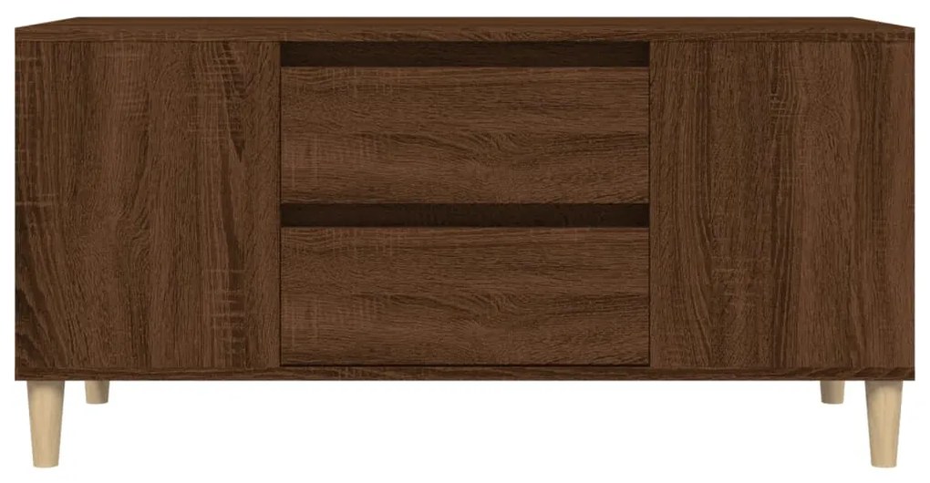 Mobile Porta TV Rovere Marrone 102x44,5x50 cm Legno Multistrato