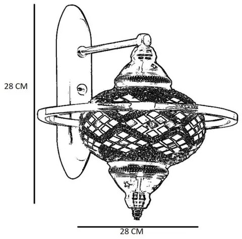 Applique YENI 1xE27/40W/230V bronzo