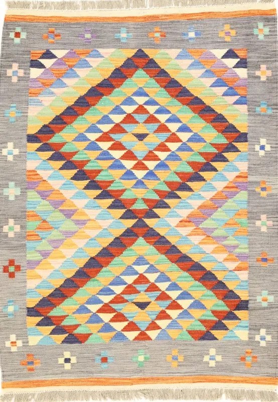 Kilim Tappeto orientale 140 x 110 (Afghanistan) Tessuto A Mano