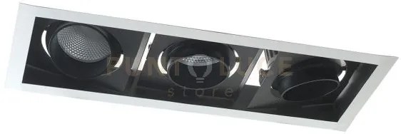 Incasso led apollo nero 40w 6000lm 3000k orientabile 40,2x15x7,7cm