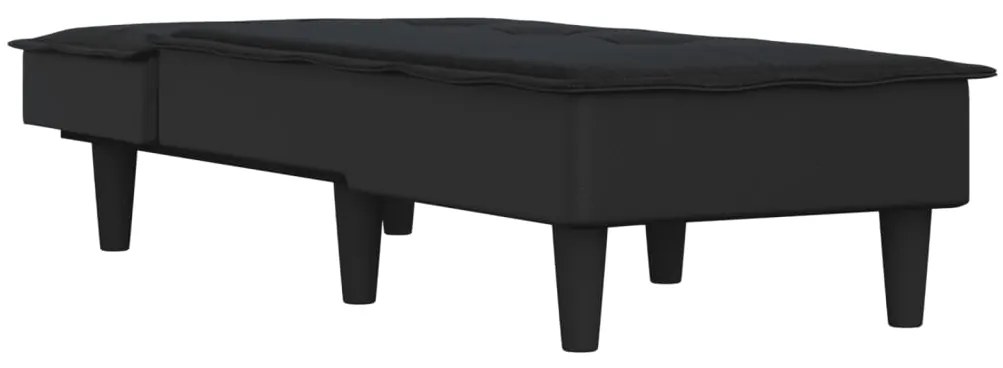 Chaise longue in tessuto nero