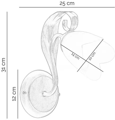 ONLI - Applique SONIA 1xE14/6W/230V bronzo