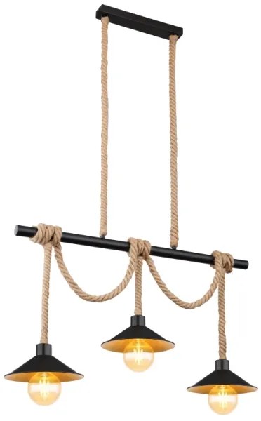 Globo 15690-3H - Lampadario a sospensione su cavo DIANA 3xE27/60W/230V nero