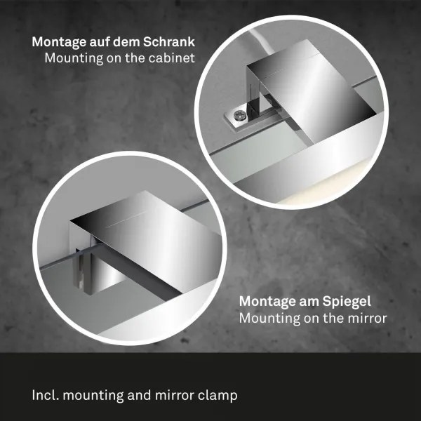 Briloner 2299-018 -Illuminazione specchio da bagno LED dimmerabile LED/8W/230V IP44