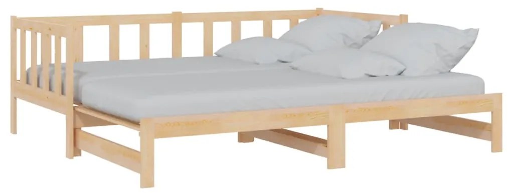 Divano letto con letto estraibile 90x200cm legno massello pino