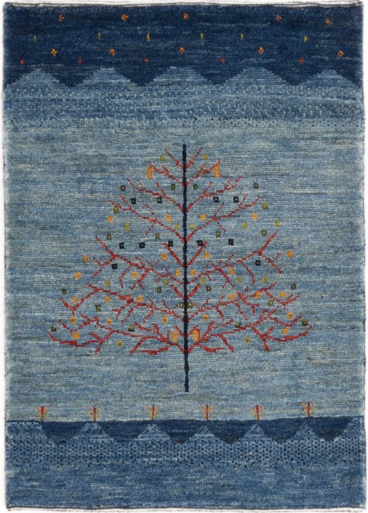 Loribaft Tappeto persiano 60 x 90 Blu (Iran) Annodato A Mano