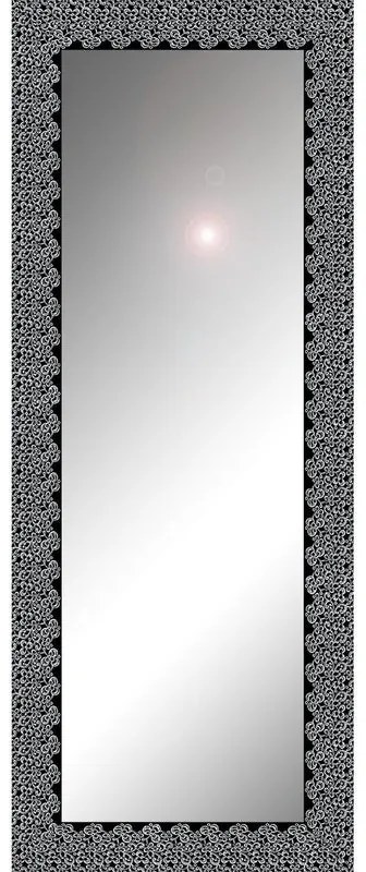 Specchio rettangolare in legno nero 125 x 40 cm
