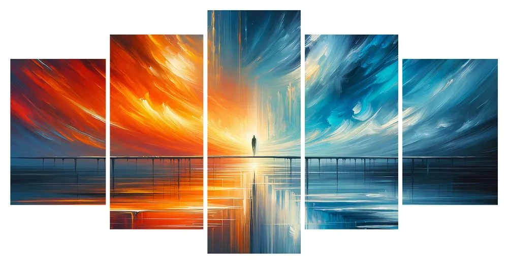 Quadri 5 pezzi – Silhouette tra gli elementi