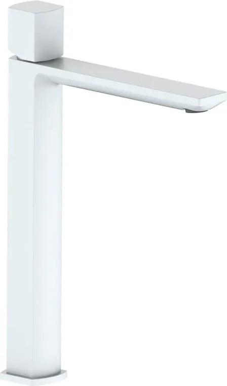 Rubinetto per lavabo getto laminare cristallino Coral bianco pvd AQUASANIT