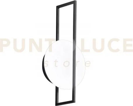 Applique a parete led fobos nera 12w 1900lm cct 3000k 4000k 6500k 1...