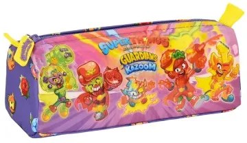 Astuccio Scuola SuperThings Guardians of Kazoom Viola Giallo (21 x 8 x 7 cm)