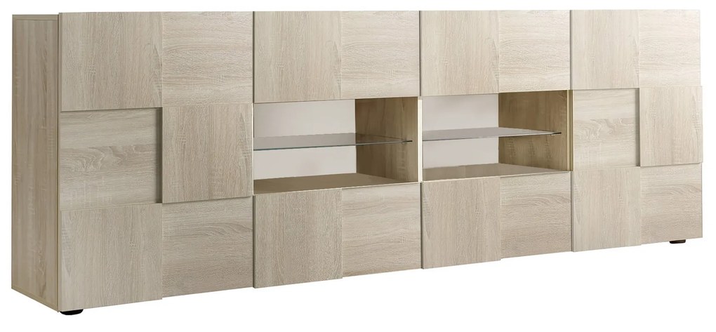 DOMO - madia di design moderno 2 ante e 4 cassetti