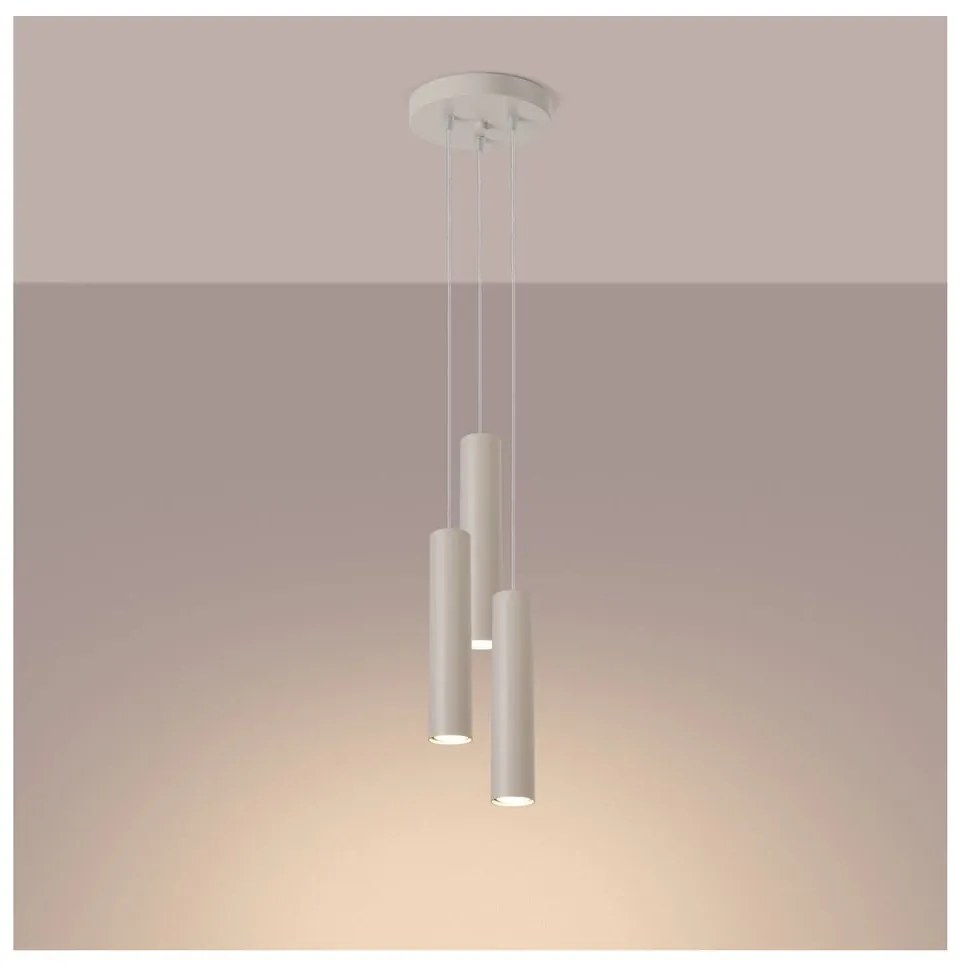 Lampadario color crema ø 19,5 cm Castro – Sollux