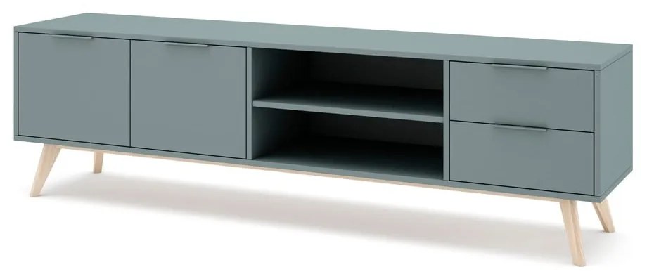 Mobile TV verde-grigio 180x53 cm Pisco - Marckeric