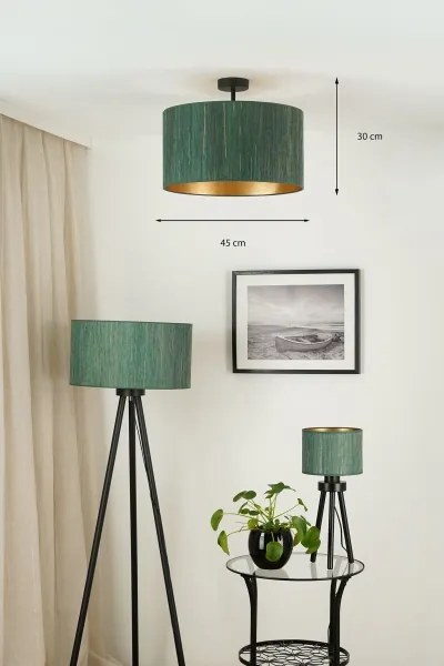 Brilagi - Lampadario a plafone BOSTON ROLLER 1xE27/15W/230V diametro 45 cm verde/oro
