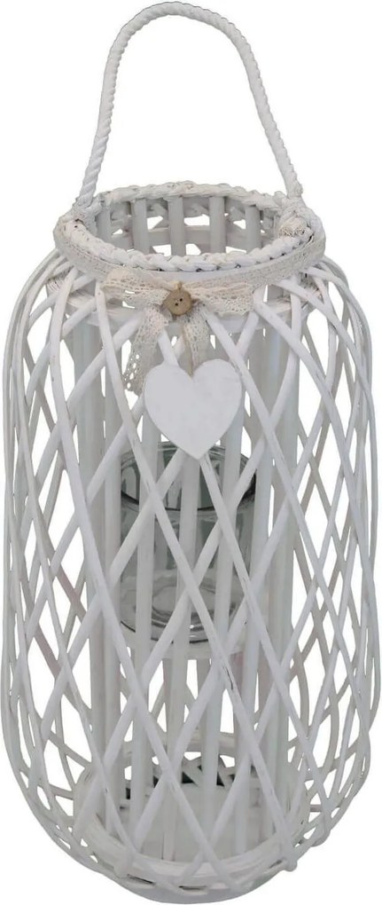 GENEVIEVE - lanterna in vimini tondo 18 x 76 cm