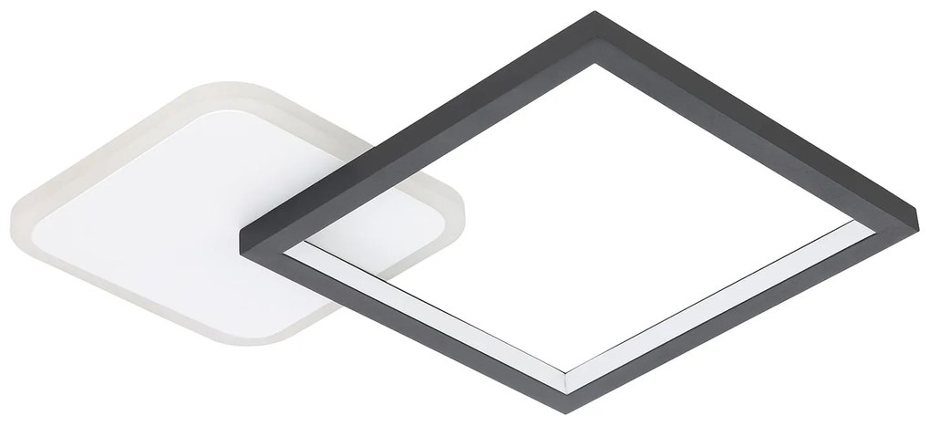 Plafoniera Moderna Gafares Alluminio Nero Luce Led Integrato 15W Ip20