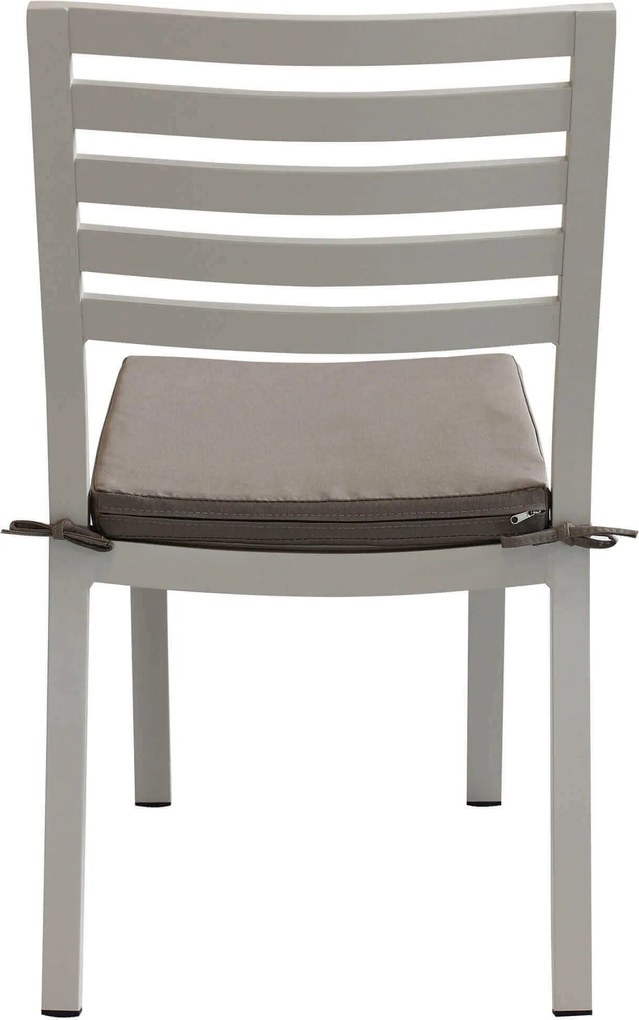 DEXTER - sedia da giardino in alluminio impilabile con cuscino