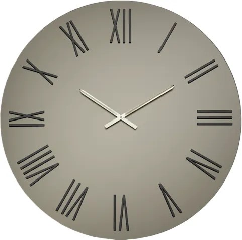 Orologio rotondo D80 cm in cristallo satinato Bronzo e numeri Nero - WAYNE