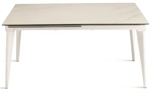 Tavolo allungabile 240 cm ULISSE con top grčs porcellanato effetto Marmo Bianco