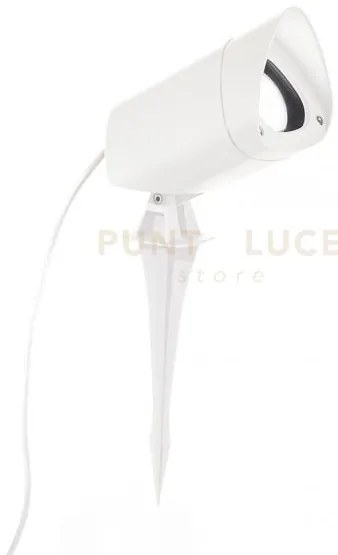 Ges740- faro proiettore in alluminio 1 luce attacco gu10 ip65 bianco