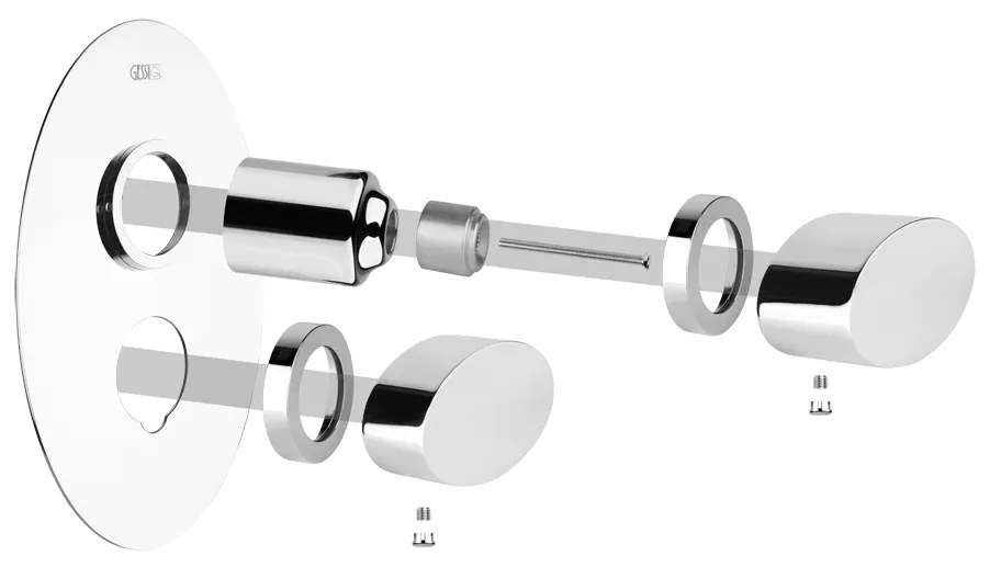 Parti Esterne Miscelatore Termostatico Doccia parte incasso non inclusa Cromo Ovale 23132 Gessi