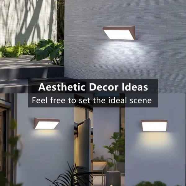 Brilagi-LED Lampada da parete esterna con sensore TRIANGLE LED/20W/230V, marrone, IP65