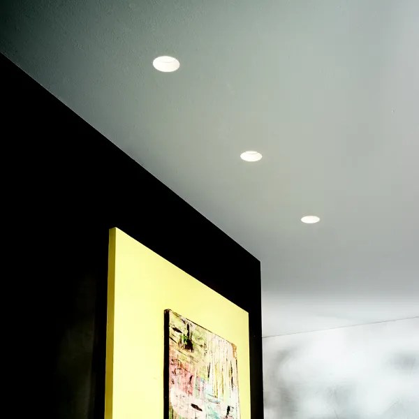 Faretto da incasso rotondo JAZZ in gesso verniciato Bianco D12 cm