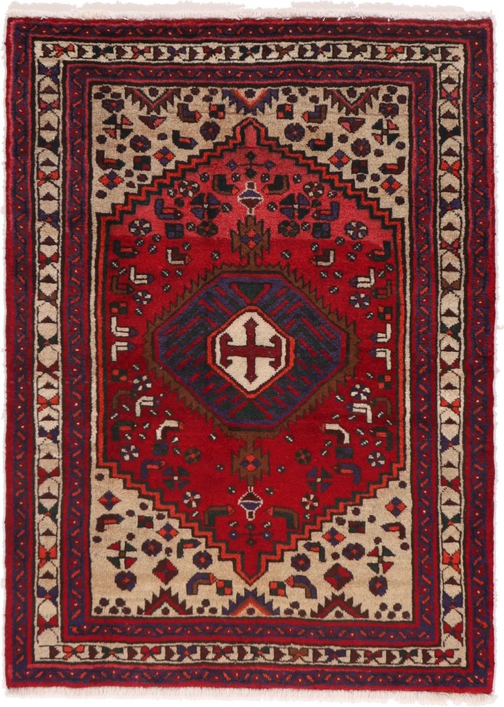 Hamedan Tappeto 110 x 150 (Iran) Annodato A Mano