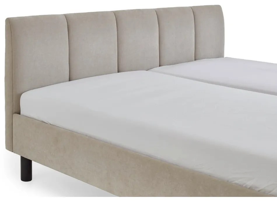 Letto matrimoniale imbottito beige rete non inclusa 180x200 cm Joker – Meise Möbel