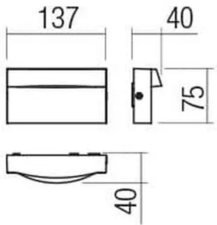 Redo 90426 - Applique a LED da esterno POLIFEMO LED/8W/230V IP65 antracite