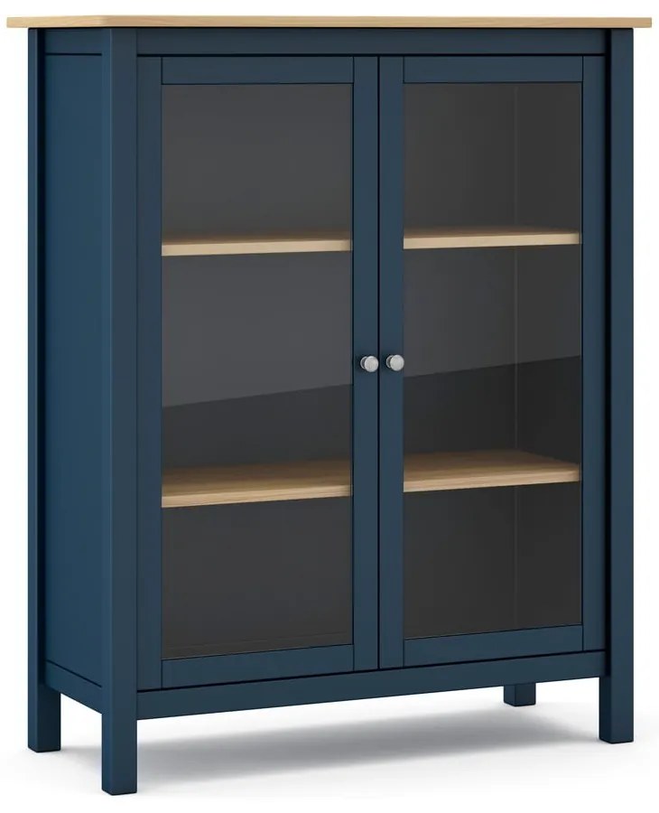 Vetrina in legno di pino blu scuro/naturale 90x110 cm Misti - Marckeric