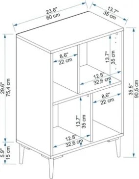 Mobile Da Cucina Multiuso Dispensa 60x35x90 Nikla Rovere E Bianco