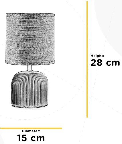 ONLI - Lampada da tavolo SHELLY 1xE27/22W/230V marrone 28 cm
