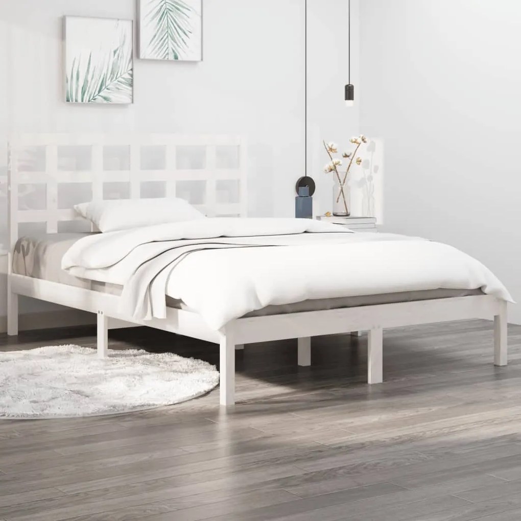 Giroletto Bianco İn Legno Massello 140x200 Cm /