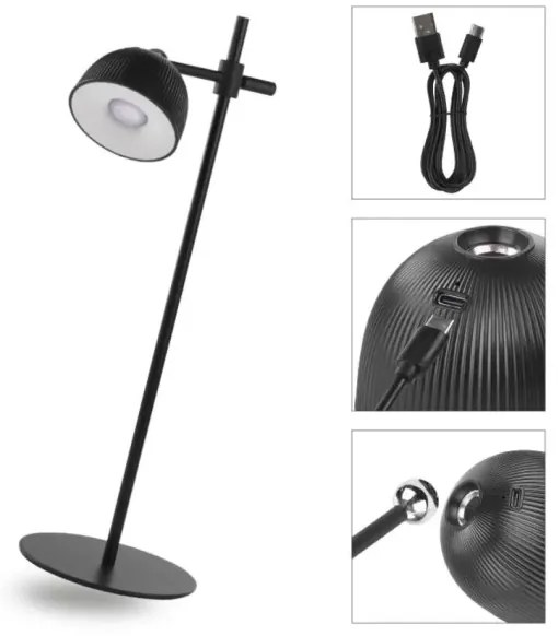 LED Lampada da tavolo ricaricabile dimmerabile magnetico 4in1 LED/4,2W/3,7V 4000K nero