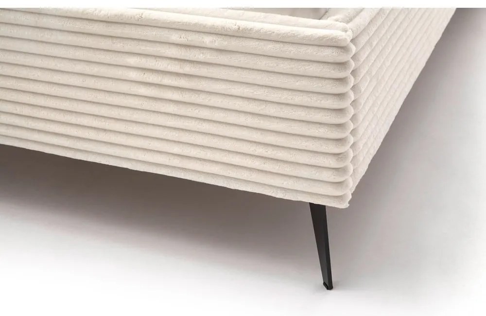 Letto matrimoniale imbottito beige rete non inclusa 160x200 cm Matera – Meise Möbel