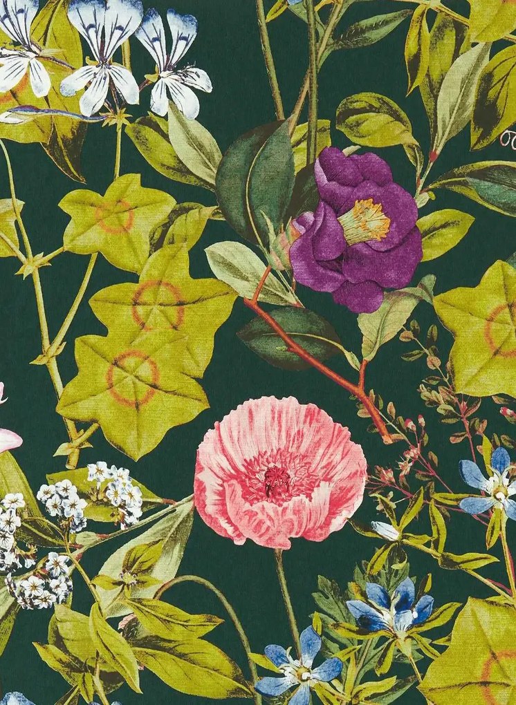 Clarke & Clarke Carta da parati Passiflora - Emerald