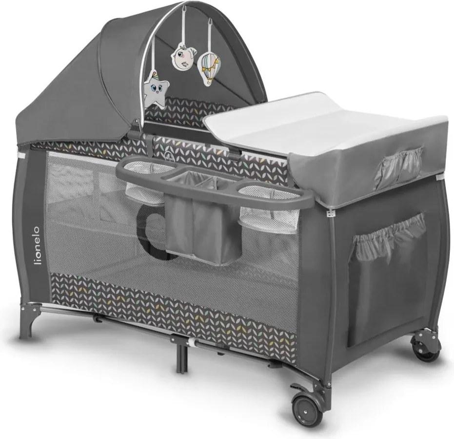 Lionelo - Lettino da viaggio SVEN PLUS grigio