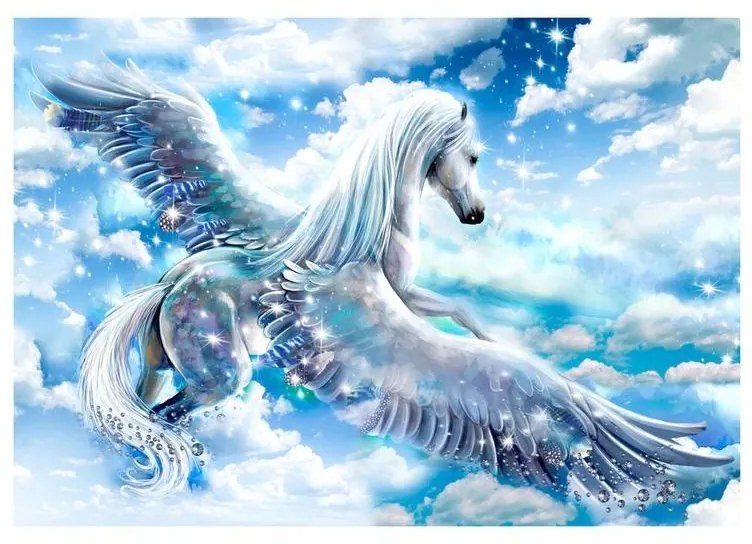 Fotomurale adesivo  Pegasus (Blue)  Larghezza x Altezza Home decor 196x140